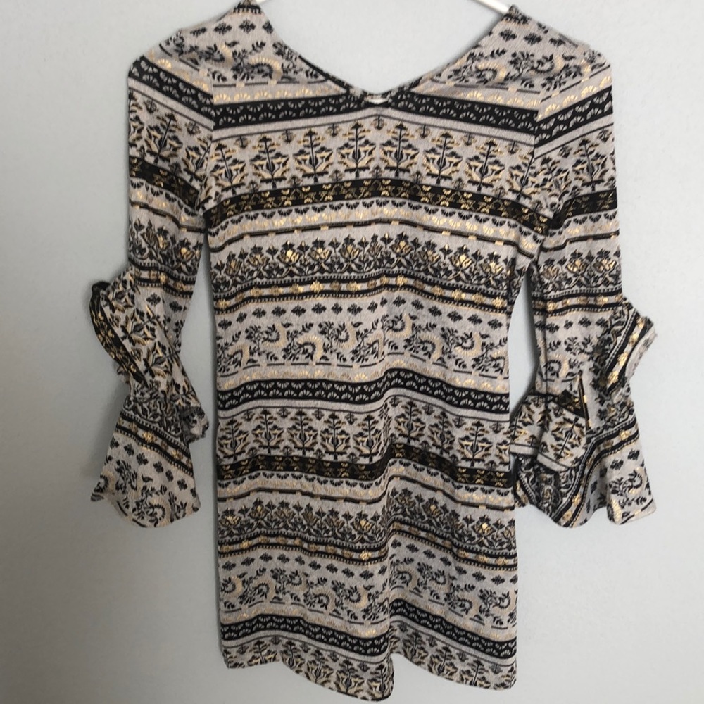 Beautiful Gold/Black holiday dress size 10/12